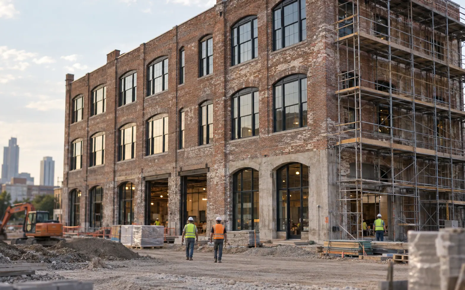 Historic warehouse being redeveloped into mixed-use space